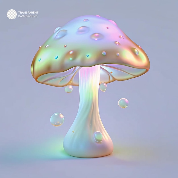 Psd glowing gradient shapes funghi magici