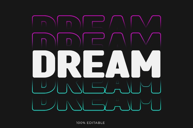 PSD psd glowing melt 3d text effect style