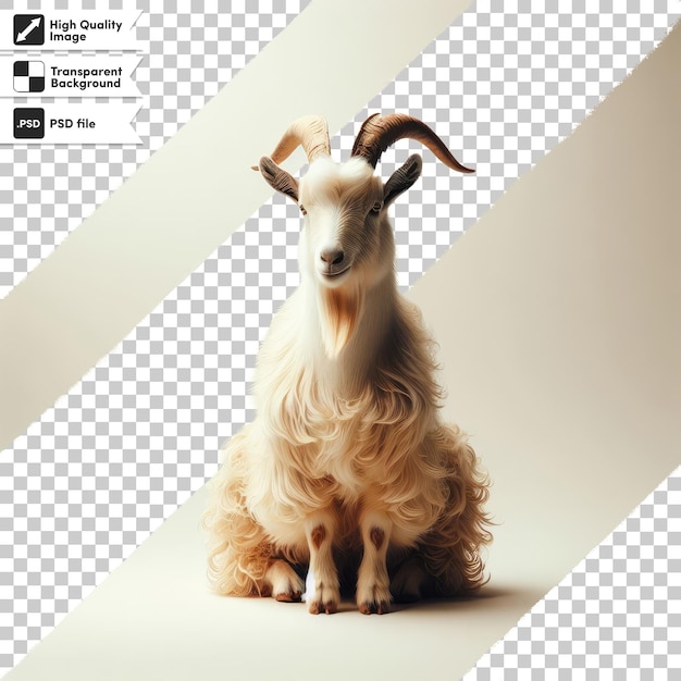 PSD psd goat on transparent background with editable mask layer