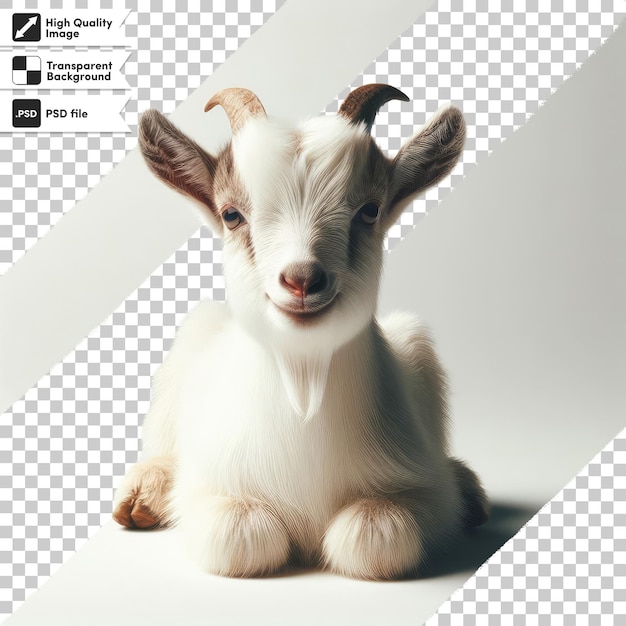 PSD psd goat on transparent background with editable mask layer