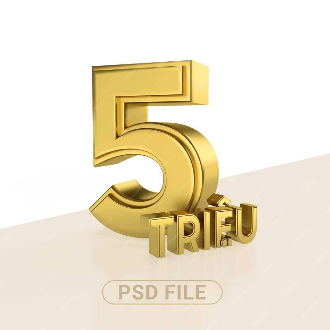 Premium PSD Psd Gold 5 Million Vietnam Dong For Vietnamese 3d Rendering premium-psd-psd-gold-5-million-vietnam-dong-for-vietnamese-3d-rendering