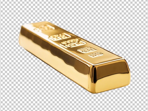 PSD psd of a gold bar on transparent background