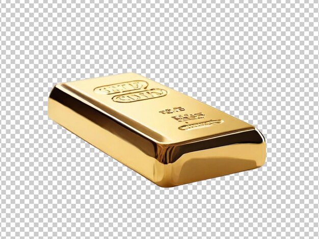 PSD psd of a gold bar on transparent background