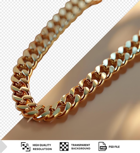 Psd gold chains isolated on a isolated background png psd