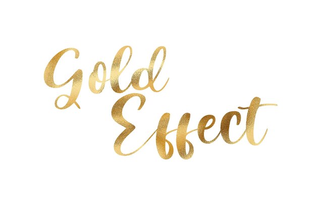 PSD Текстовый эффект psd gold foil