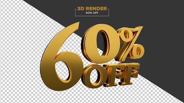 透明な背景での 3d レンダリングの psd ゴールドが最大 60% オフ