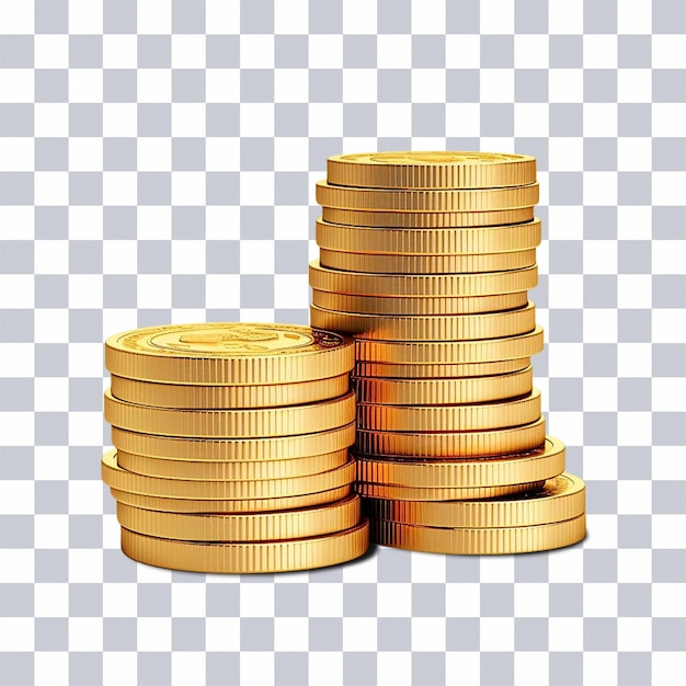 PSD psd golden coins transparent background