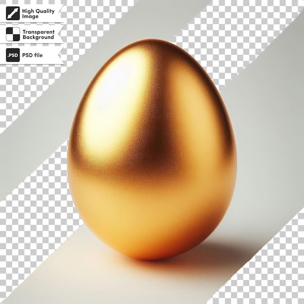 PSD psd golden egg on transparent background with editable mask layer