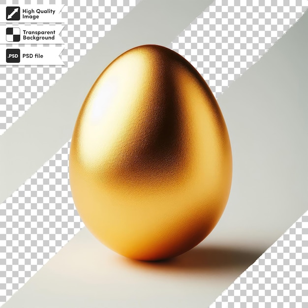 PSD psd golden egg on transparent background with editable mask layer