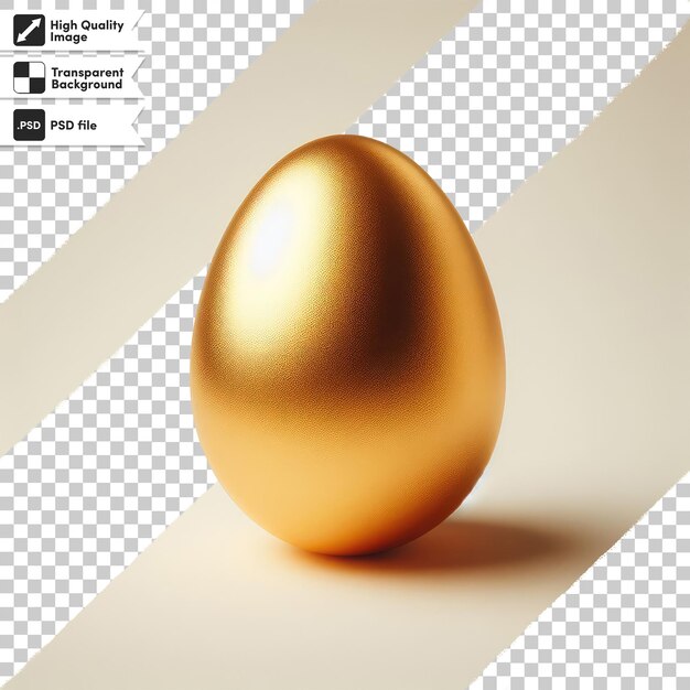 PSD psd golden egg on transparent background with editable mask layer