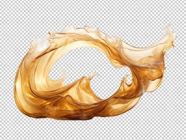 PSD psd of a golden waves on transparent background