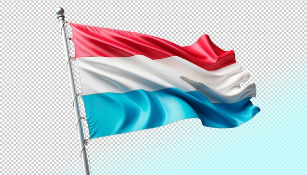 PSD psd golvende vlag van luxemburg op een transparante achtergrond