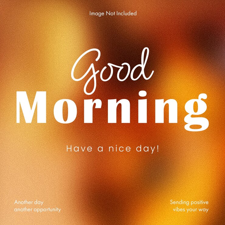 PSD psd good morning calligraphy design для социальных сетей и шаблонов постов в instagram