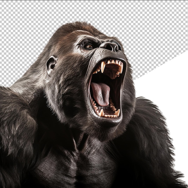 PSD psd gorilla on transparent background