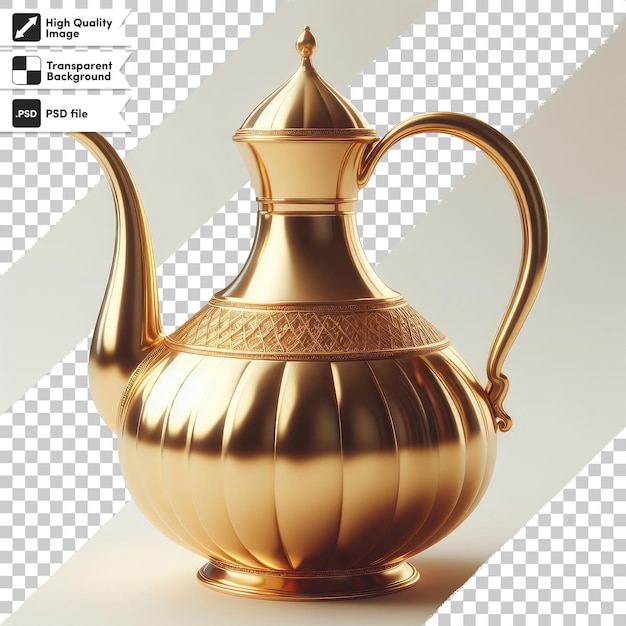 PSD psd gouden aftabeh perzische toilet wash jug decoratieve antieke zeldzame qajar water jug ewer messing pitche