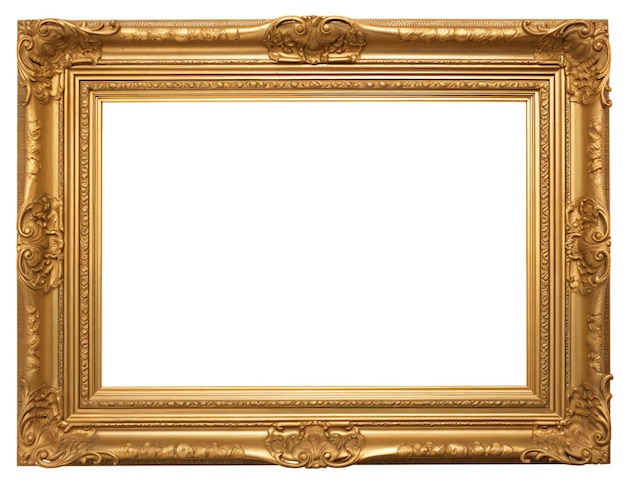 Psd gouden frame transparante achtergrond