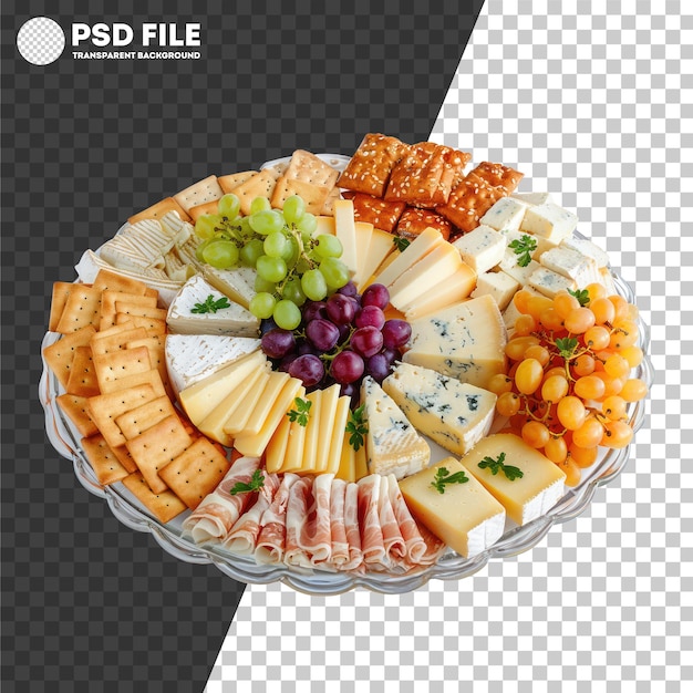 psd gourmet cheese and grape platter