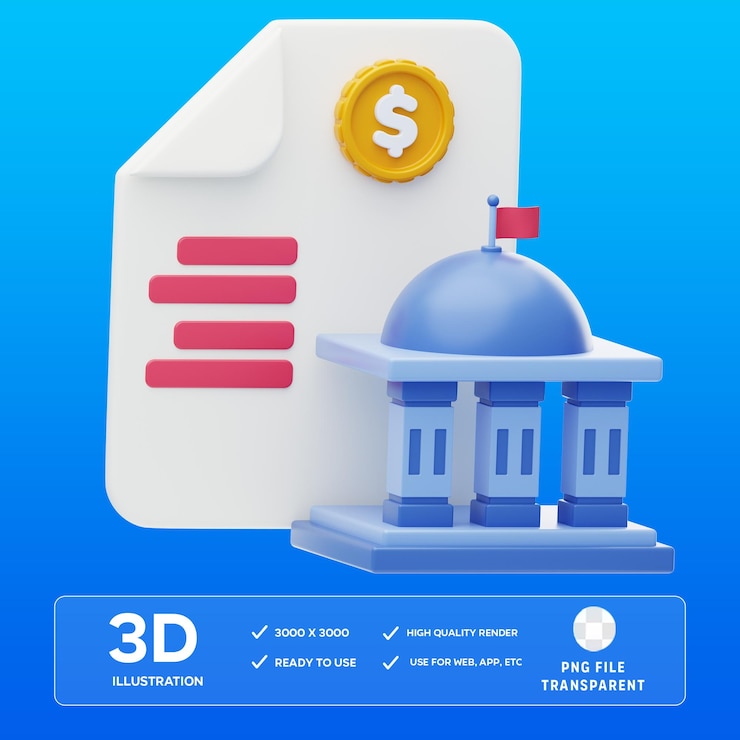 PSD psd governmental 3d illustration