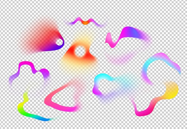 PSD psd gradient blob design collection set