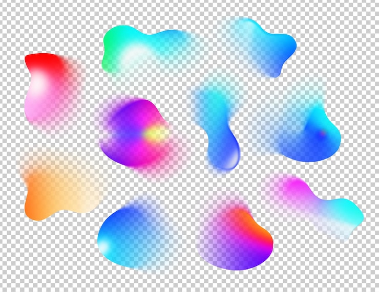 PSD psd gradient blob design collection set