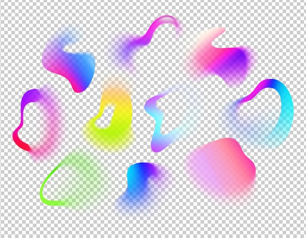 PSD Gradient Blob Design Collection Set