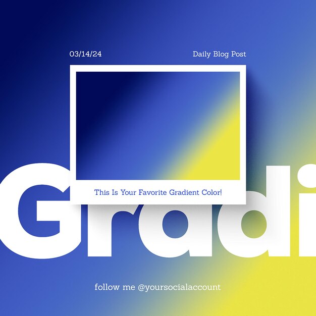 Psd gradient colore preferito modello di post instagram