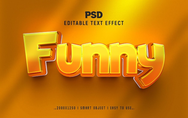 PSD gradient Funny 3D Text Effect PSD