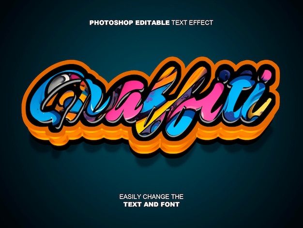 psd graffiti edit text