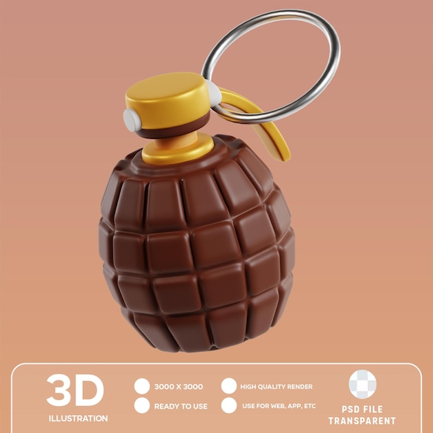 PSD psd granat 3d illustration