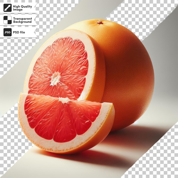 Psd grapefruit on transparent background