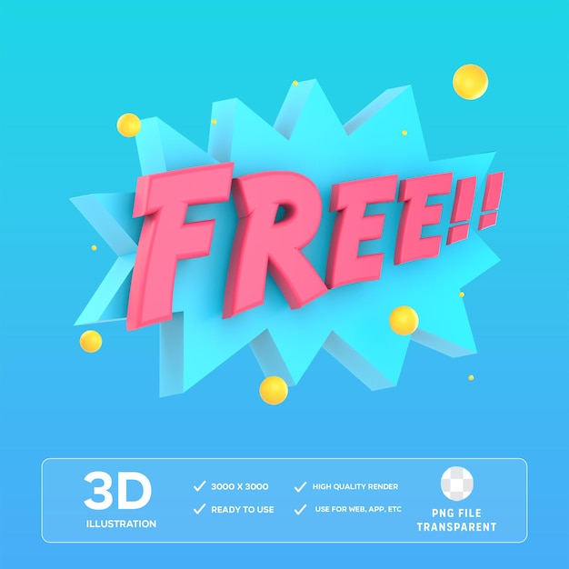 PSD gratis 3D-illustratie