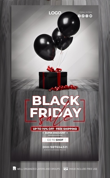 PSD psd gratis psd black friday poster sociale media amp banner tamplates