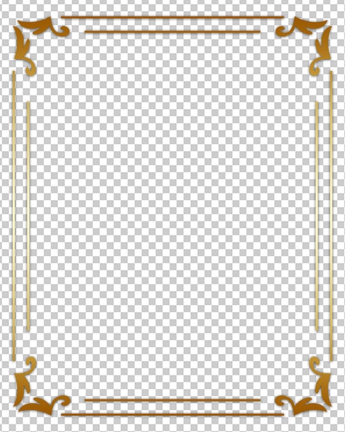 psd gratis psd gouden gloeiende vierkante frame vector geïsoleerd op transparante achtergrond glanzend frame wit