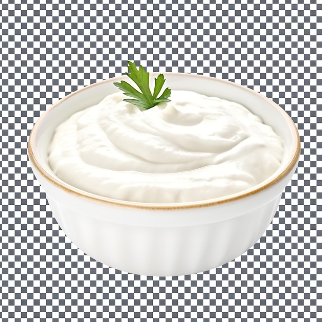 Psd greek yogurt isolated on transparent background