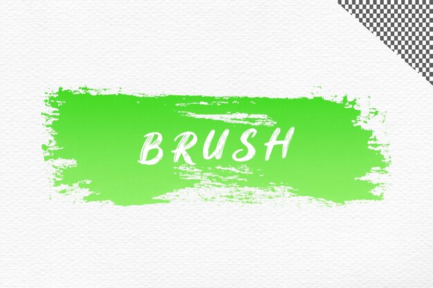 PSD psd green brush stock set on transparent background