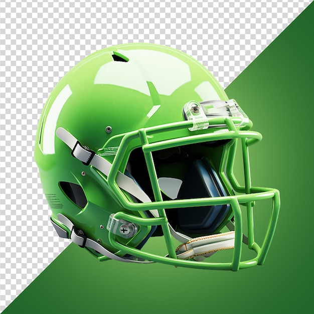 Psd зеленый цвет 3d рендер футбольный шлем макет