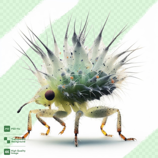 PSD psd green grasshopper transparent background