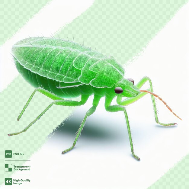 PSD psd grasshopper verde sfondo trasparente