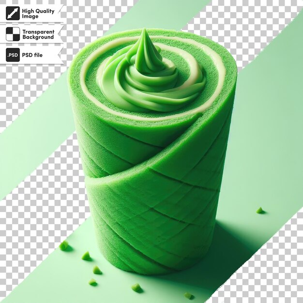 PSD psd green jelly cake on transparent background