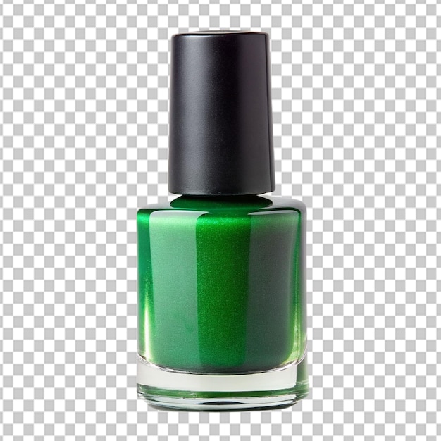 PSD psd of a green nail polish on transparent background