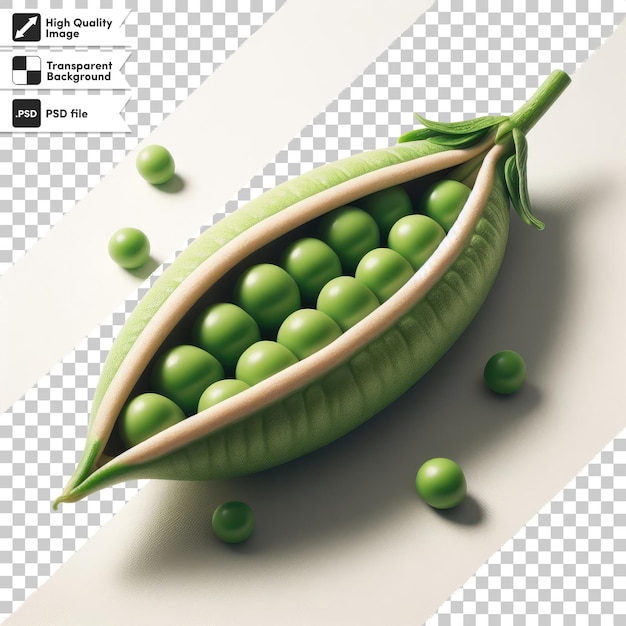 PSD psd green peas on transparent background with editable mask layer