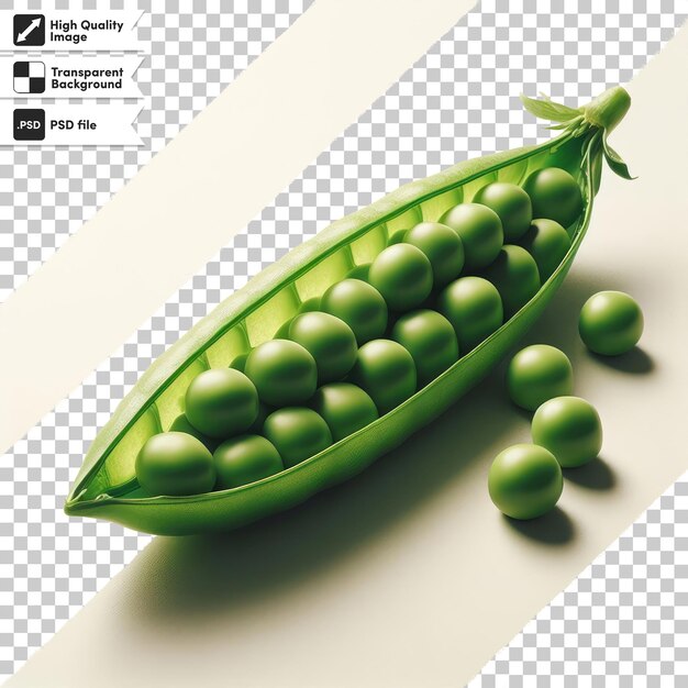 PSD psd green peas on transparent background with editable mask layer