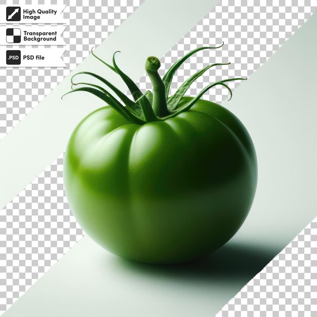 PSD psd green tomato on transparent background with editable mask layer