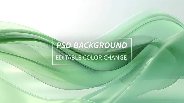 PSD psd green waves background