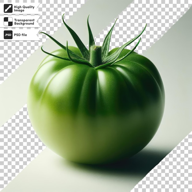 PSD psd groene tomaat op doorzichtige achtergrond met bewerkbare maskerlaag