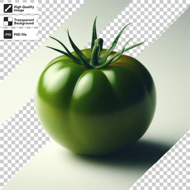 PSD psd groene tomaat op doorzichtige achtergrond met bewerkbare maskerlaag