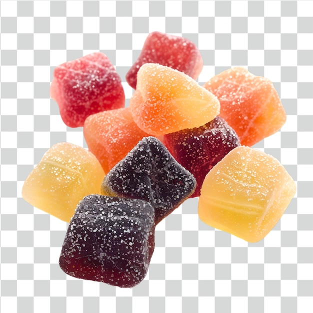 PSD psd gummies on transparent background