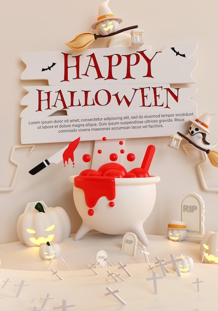 Psd halloween background template