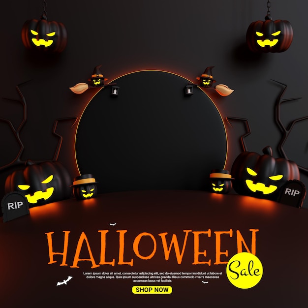 PSD psd halloween background template