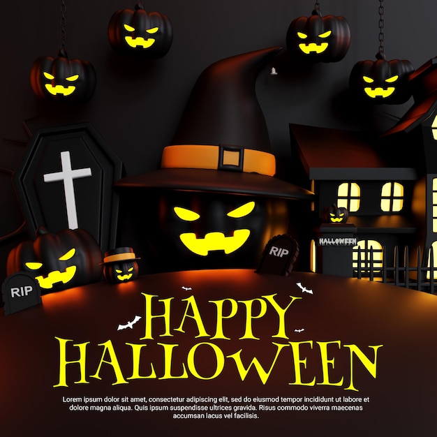 PSD psd halloween background template